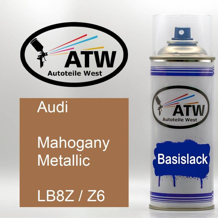 Audi, Mahogany Metallic, LB8Z / Z6: 400ml Sprühdose, von ATW Autoteile West.